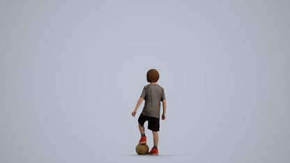 photogrammetry 3D boy casual kids, realistic human model archviz FBX, front view render