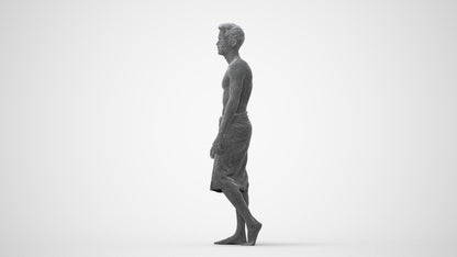 photogrammetry 3D man sport, realistic human model archviz FBX, square thumbnail