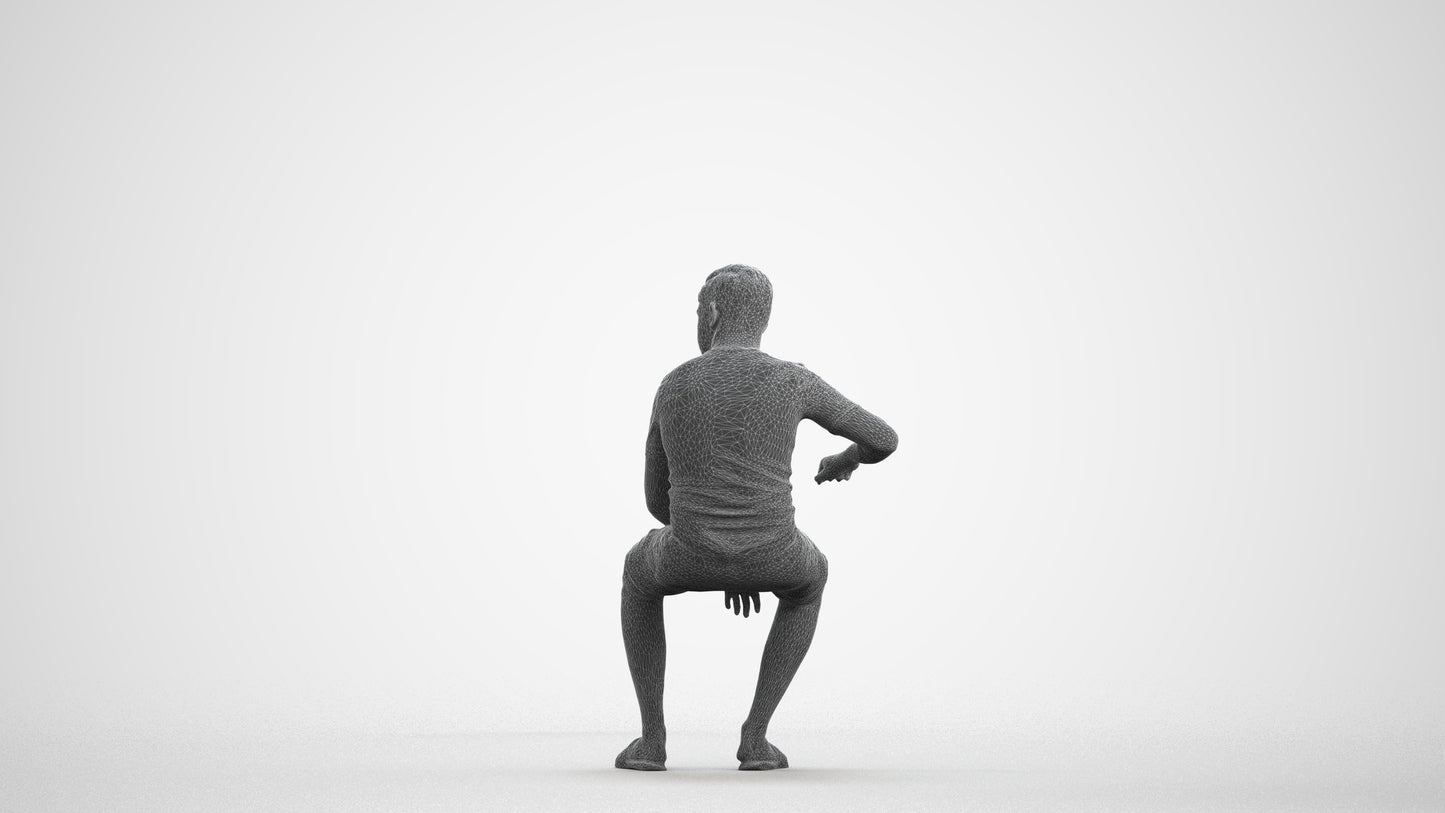 scanned 3D boy casual kids, photogrammetry people for Enscape and V-Ray, wireframe front view