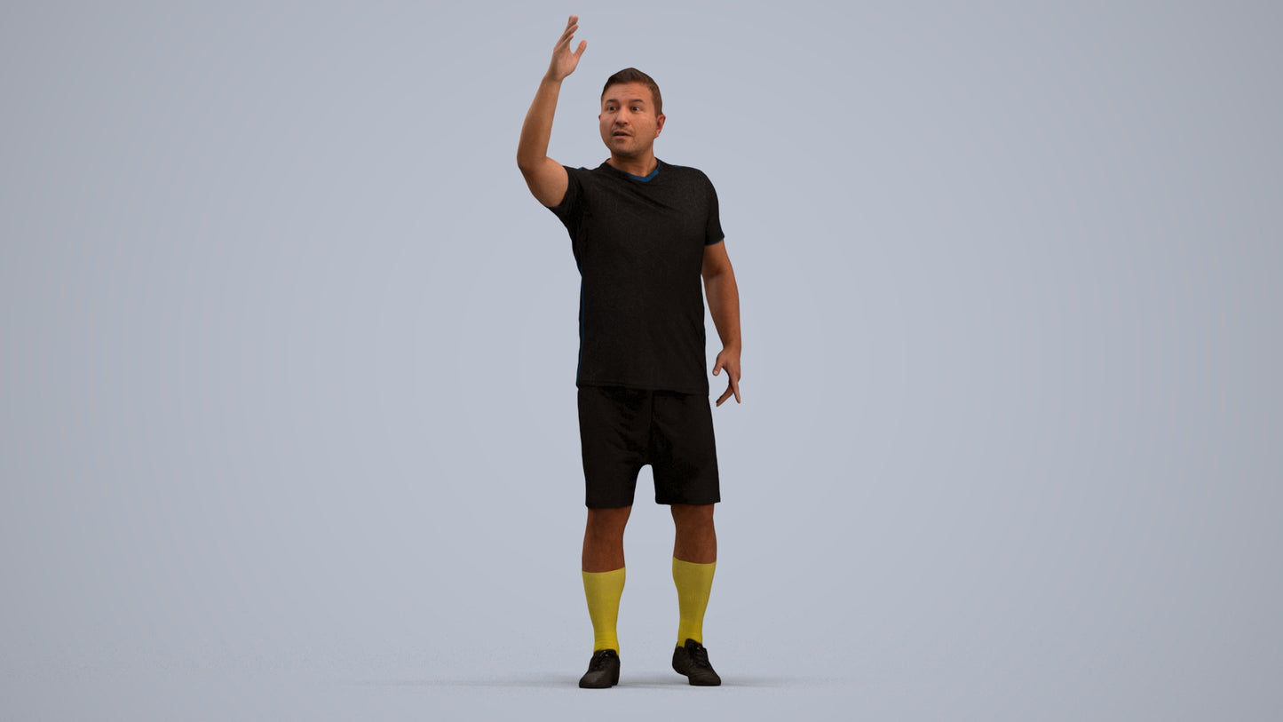 realistic 3D people man sport, render-ready for V-Ray and Corona, FBX OBJ, standing pose render