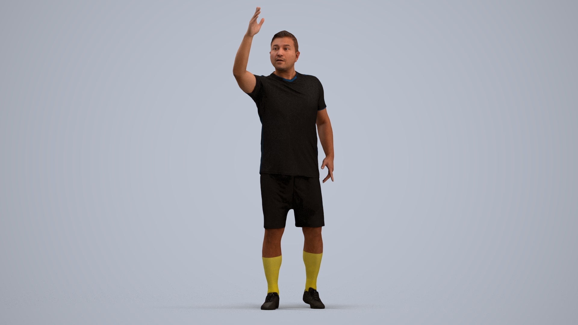 realistic 3D people man sport, render-ready for V-Ray and Corona, FBX OBJ, standing pose render
