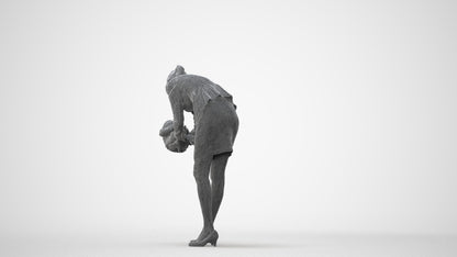 3D people model girl business kids, scanned human for 3ds Max rendering, square thumbnail