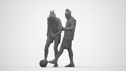 scanned 3D woman sport, photogrammetry people for Enscape and V-Ray, wireframe back view