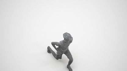 3D people model boy casual kids, scanned human for 3ds Max rendering, wireframe three-quarter view