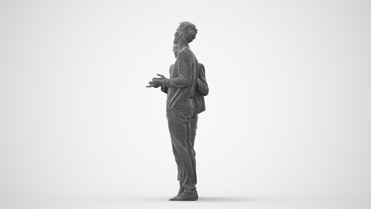 scanned 3D senior woman business shopping, photogrammetry people for Enscape and V-Ray, square thumbnail
