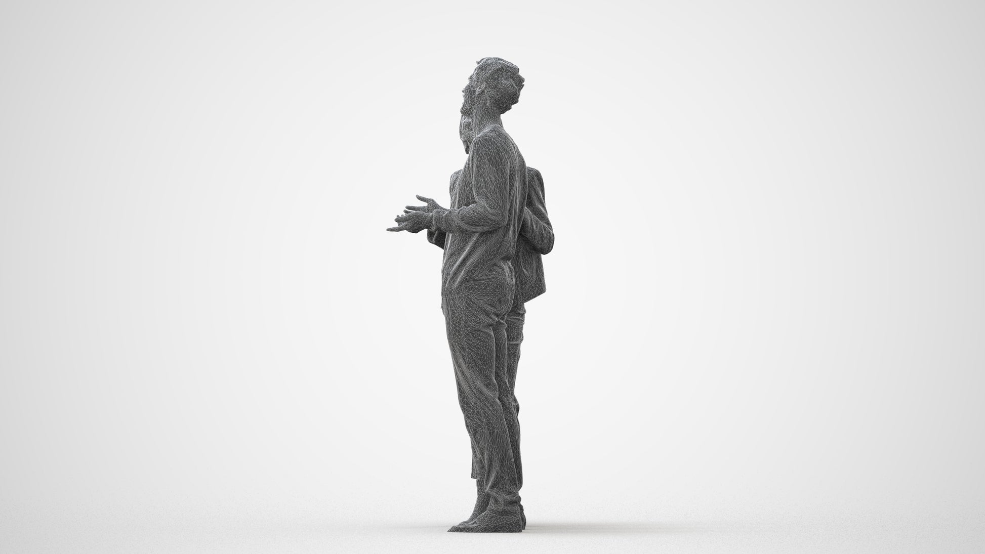 scanned 3D senior woman business shopping, photogrammetry people for Enscape and V-Ray, square thumbnail