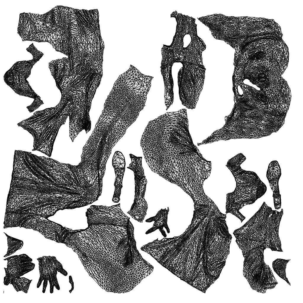 3D people model woman casual sitting, scanned human for 3ds Max rendering, wireframe top-down view