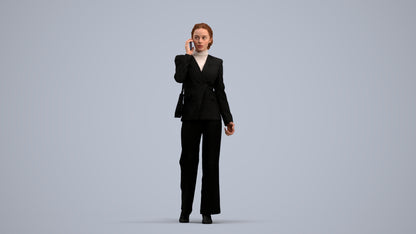 scanned 3D woman business, photogrammetry people for Enscape and V-Ray, standing pose render