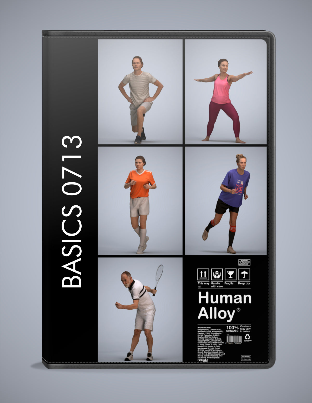 5 3D scanned people sport, photorealistic archviz pack for Enscape and SketchUp