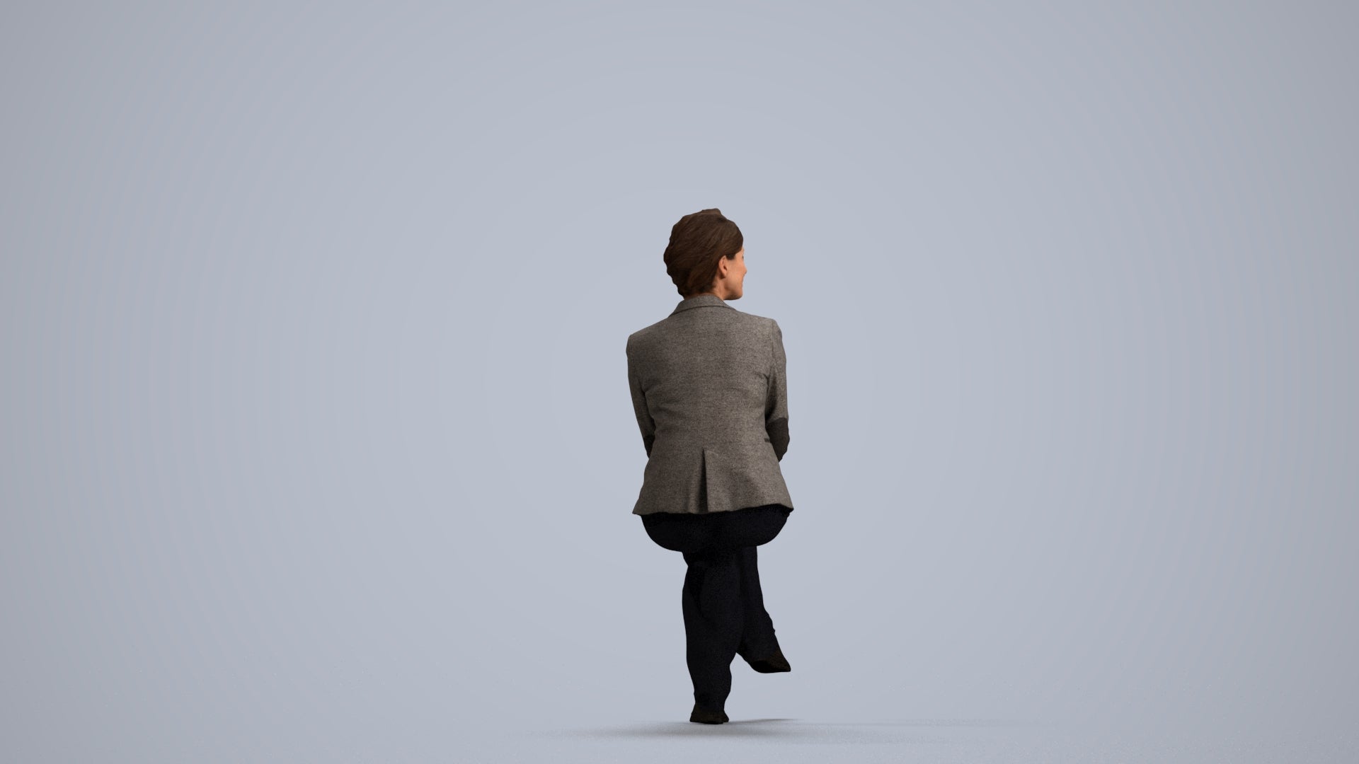 photogrammetry 3D woman business, realistic human model archviz FBX, front view render