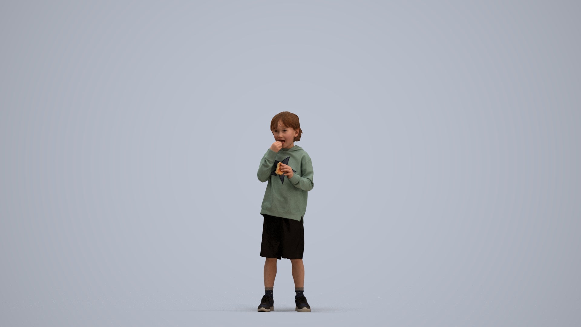 3D scanned boy kids casual, photorealistic archviz people for Enscape and SketchUp, standing pose render