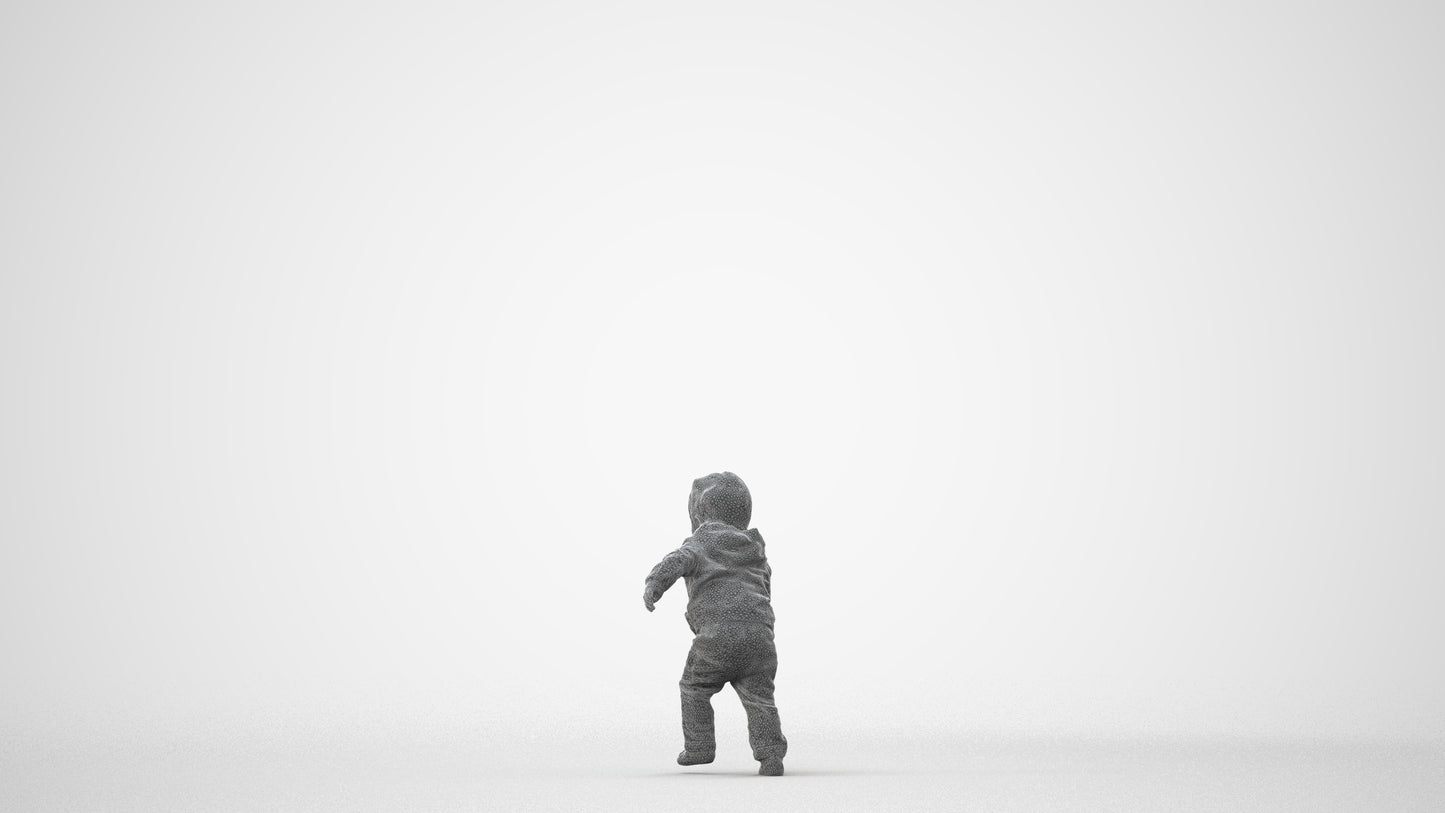 realistic 3D human boy casual kids, archviz people FBX OBJ for Blender, square thumbnail