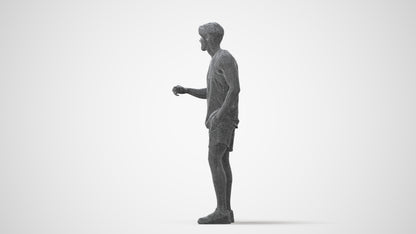 realistic 3D people man sport standing, render-ready for V-Ray and Corona, FBX OBJ, square thumbnail