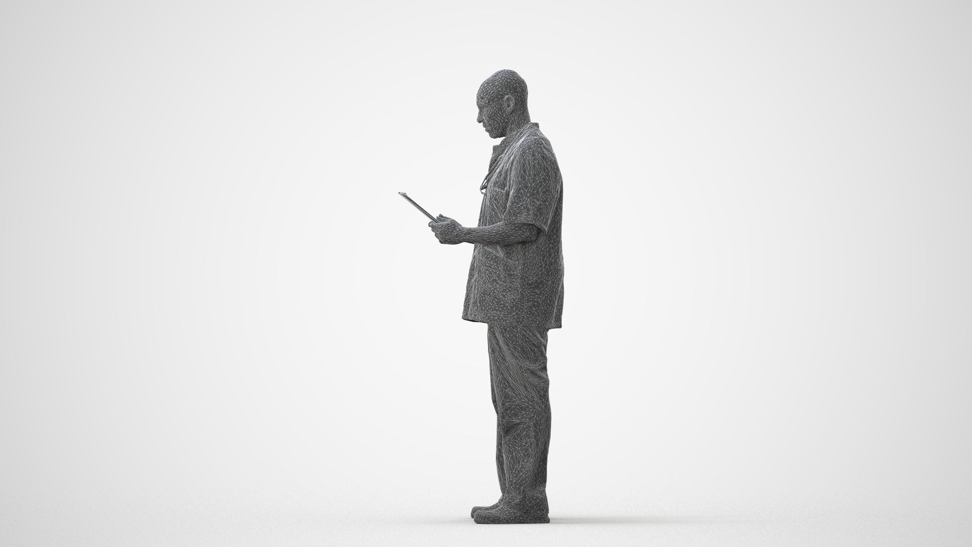 3D people model man medical, scanned human for 3ds Max rendering, square thumbnail