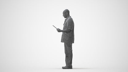 3D people model man medical, scanned human for 3ds Max rendering, square thumbnail