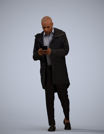 3D people model man business, scanned human for 3ds Max rendering