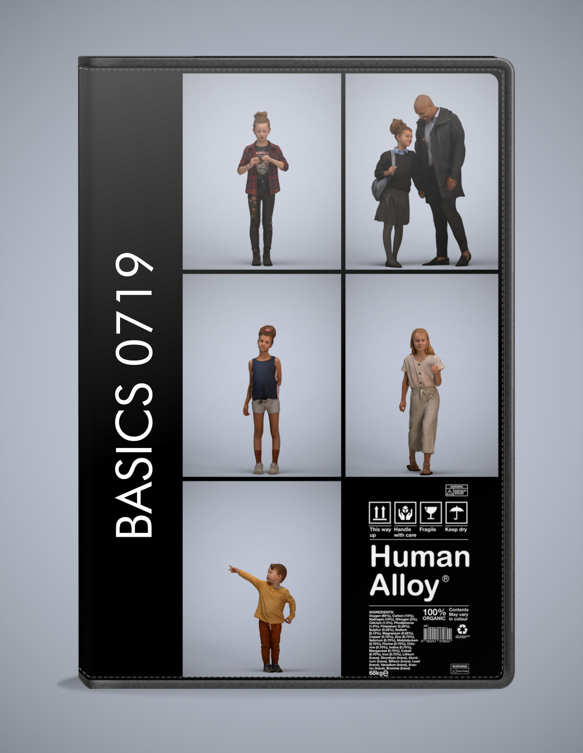 3D human models kids bundle, 5 photogrammetry scanned people for archviz