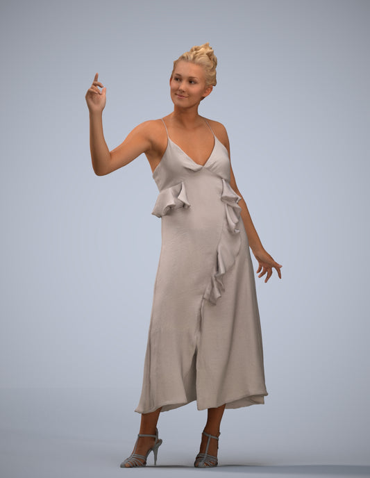 scanned 3D woman formal formalaffairs, photogrammetry people for Enscape and V-Ray