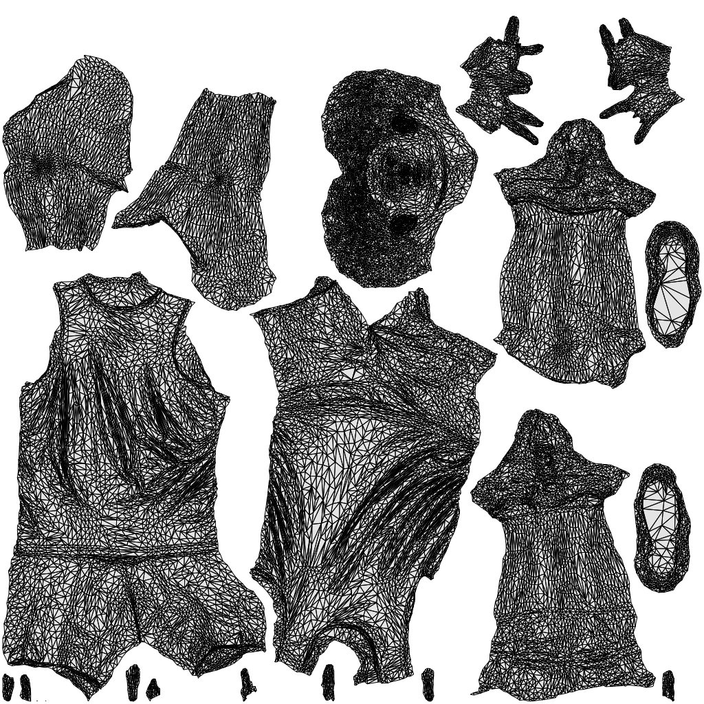 3D people model man sport, scanned human for 3ds Max rendering, wireframe top-down view
