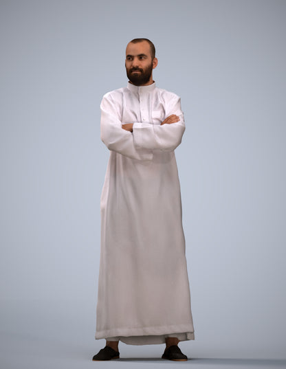 realistic 3D human man standing, archviz people FBX OBJ for Blender