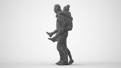 3D people model girl casual kids, scanned human for 3ds Max rendering, square thumbnail