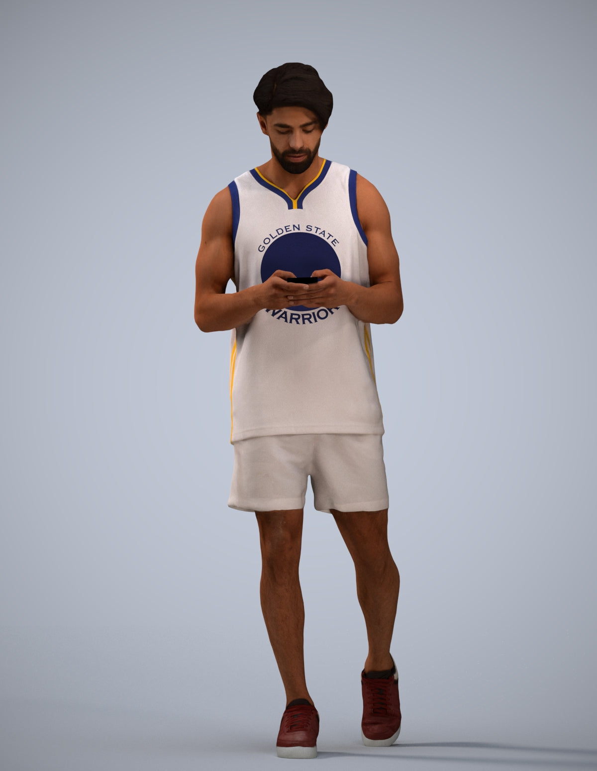 photogrammetry 3D man sport walking, realistic human model archviz FBX