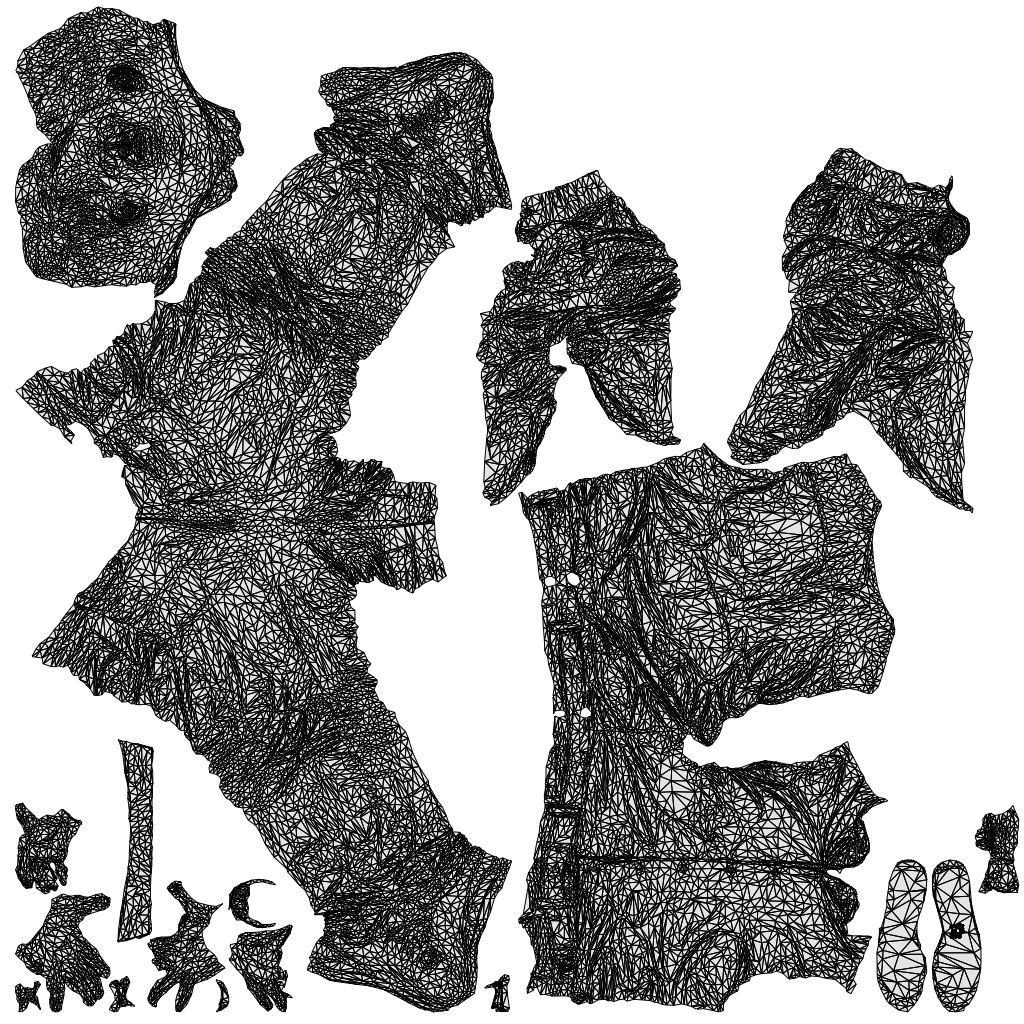 3D scanned man business, photorealistic archviz people for Enscape and SketchUp, wireframe top-down view