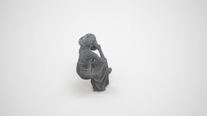 3D people model woman formal formalaffairs, scanned human for 3ds Max rendering, wireframe three-quarter view