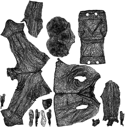 3D human model man business walking, photogrammetry scanned person for archviz, wireframe top-down view