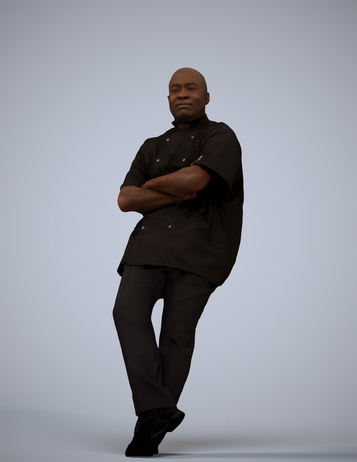 3D scanned man hospitality, photorealistic archviz people for Enscape and SketchUp