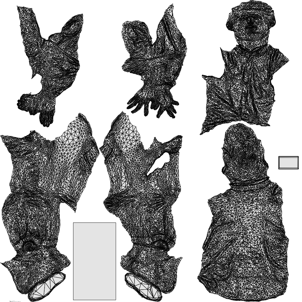 3D people model man casual sitting, scanned human for 3ds Max rendering, wireframe top-down view