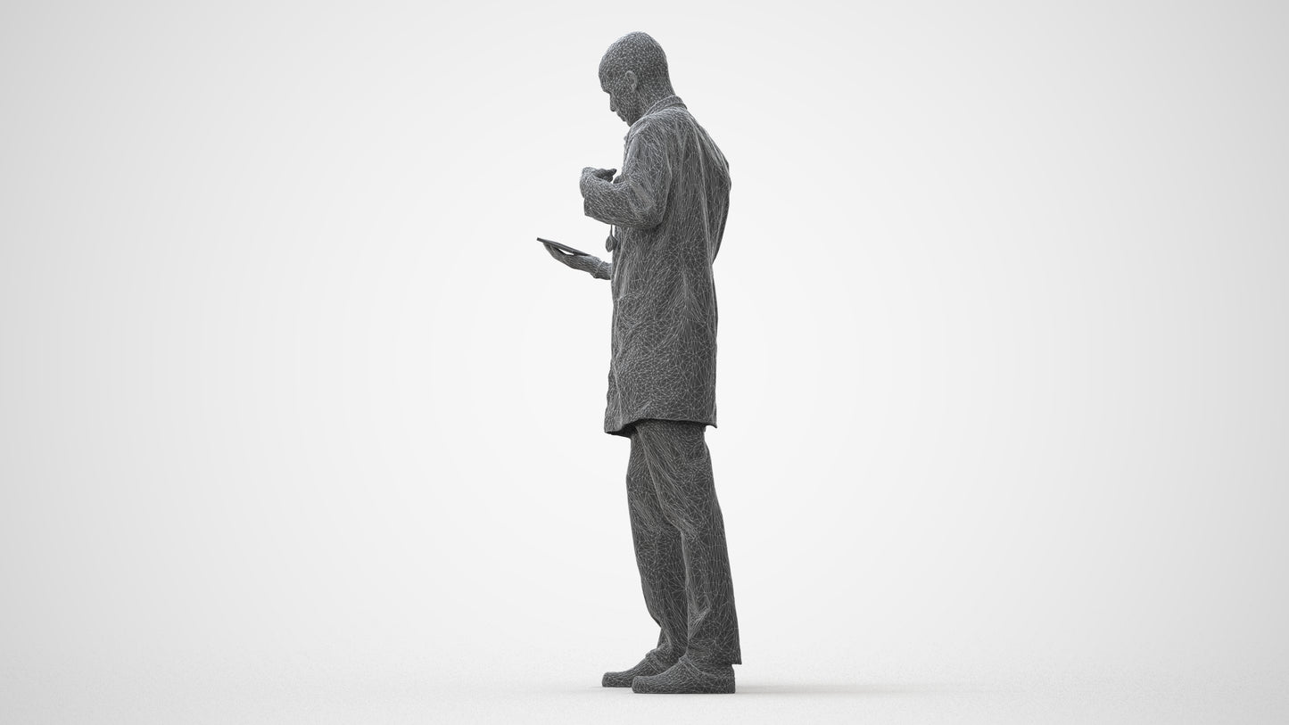 photogrammetry 3D man medical, realistic human model archviz FBX, square thumbnail