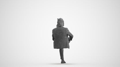 scanned 3D man formal formalaffairs, photogrammetry people for Enscape and V-Ray, wireframe front view