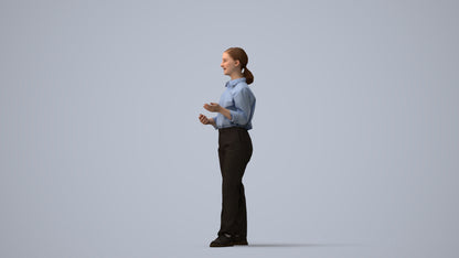 realistic 3D people girl kids, render-ready for V-Ray and Corona, FBX OBJ, three-quarter view render
