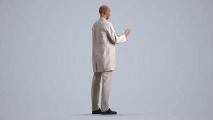 photogrammetry 3D man medical, realistic human model archviz FBX, front view render