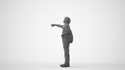 3D people model boy kids, scanned human for 3ds Max rendering, square thumbnail