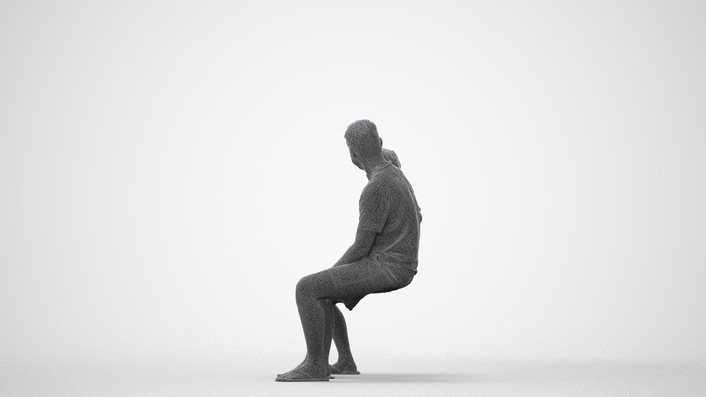 photogrammetry 3D boy kids, realistic human model archviz FBX, square thumbnail
