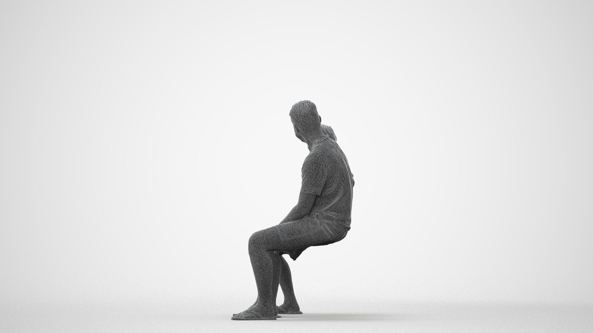 photogrammetry 3D boy kids, realistic human model archviz FBX, square thumbnail