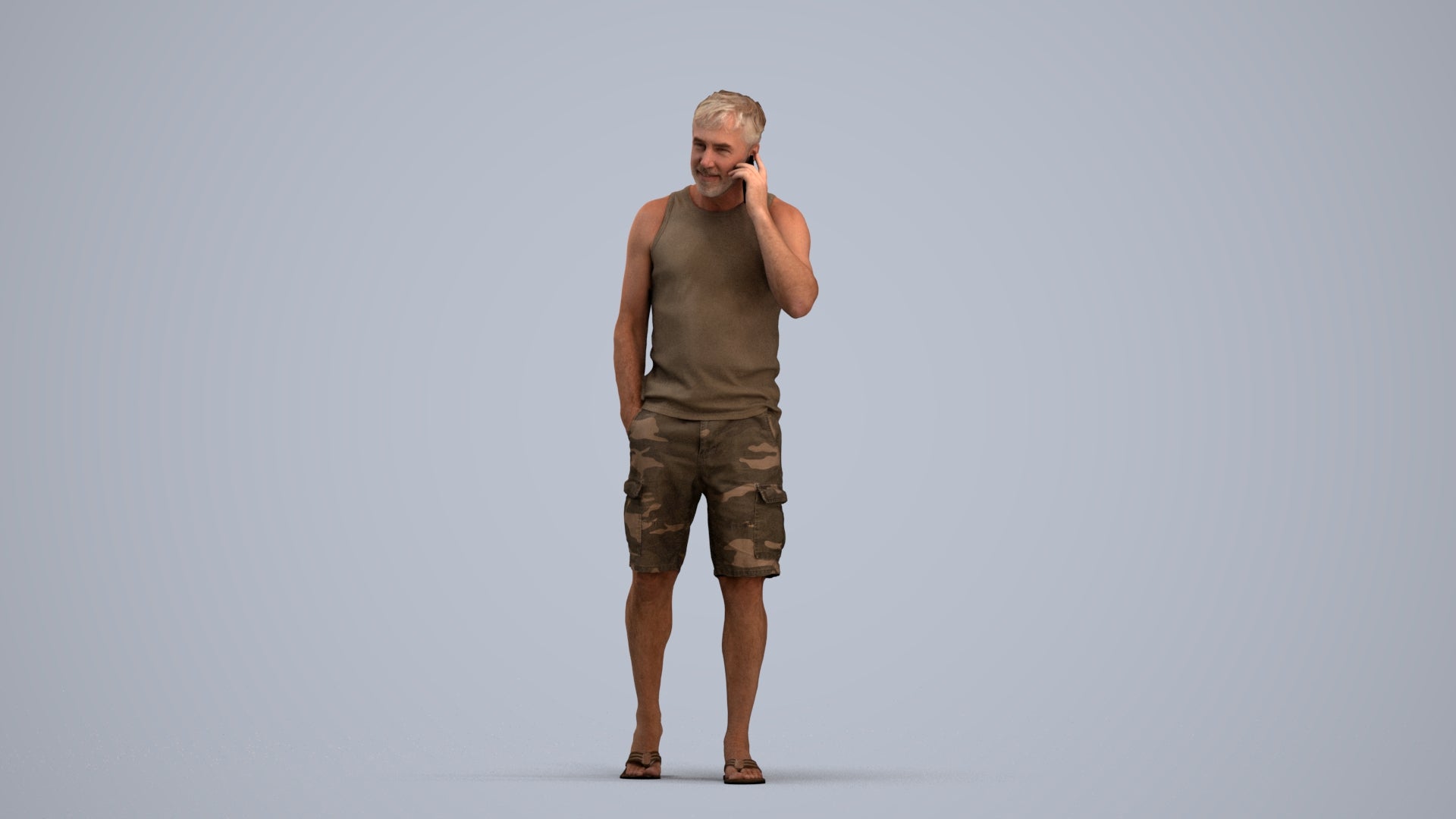3D people model man casual walking, scanned human for 3ds Max rendering, standing pose render