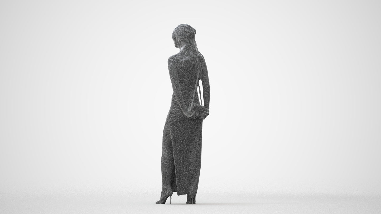 3D scanned woman formalaffairs formal, photorealistic archviz people for Enscape and SketchUp, square thumbnail