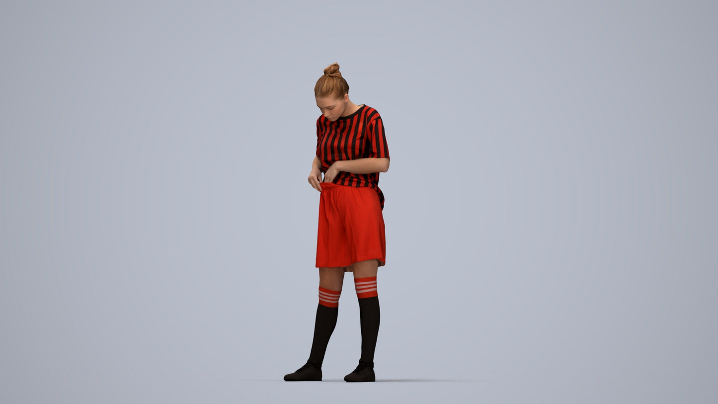 realistic 3D people girl sport, render-ready for V-Ray and Corona, FBX OBJ, top-down view render