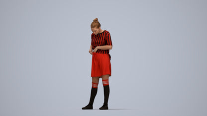 realistic 3D people girl sport, render-ready for V-Ray and Corona, FBX OBJ, top-down view render
