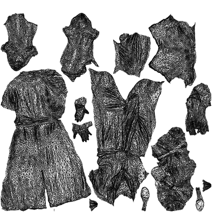 3D human model woman casual standing, photogrammetry scanned person for archviz, wireframe top-down view