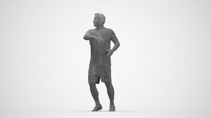photogrammetry 3D man sport, realistic human model archviz FBX, wireframe back view