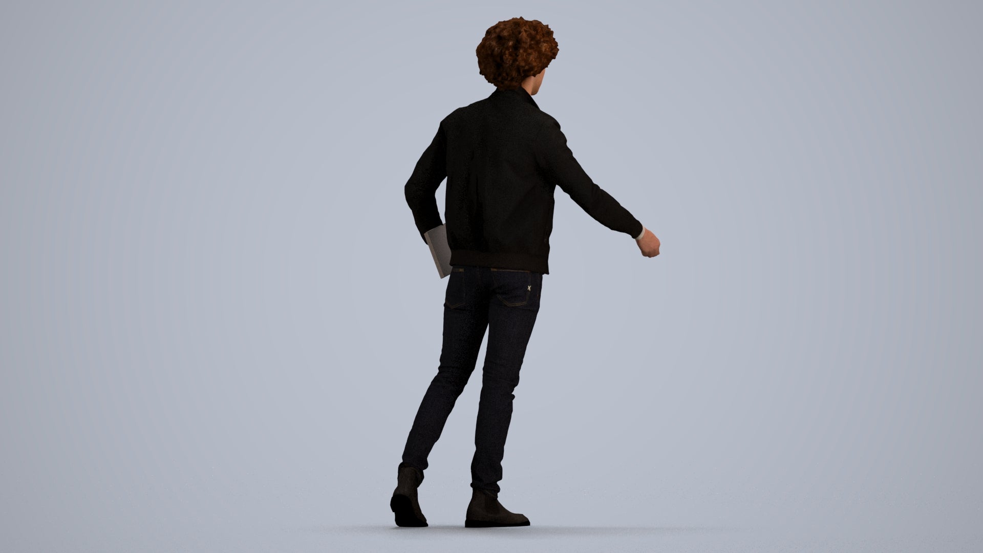 photogrammetry 3D man casual mix, realistic human model archviz FBX, front view render