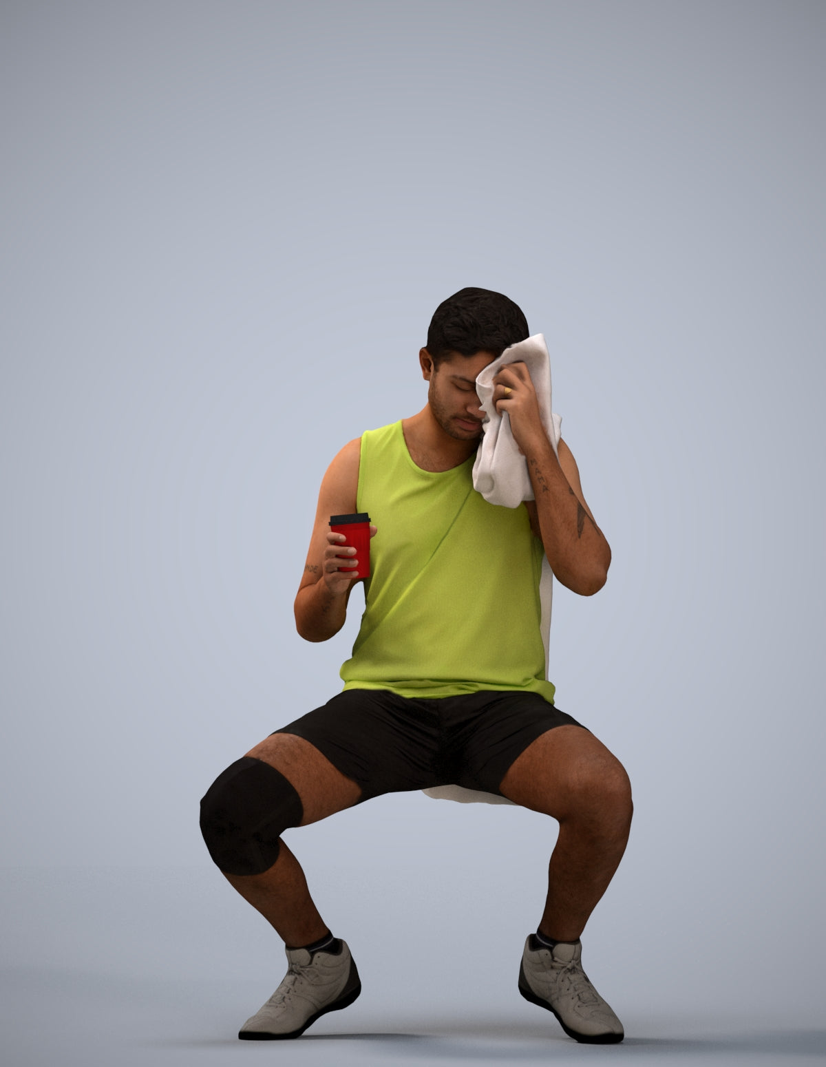 3D people model man sport, scanned human for 3ds Max rendering