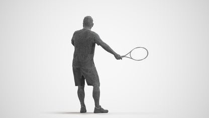 photogrammetry 3D man sport, realistic human model archviz FBX, wireframe front view