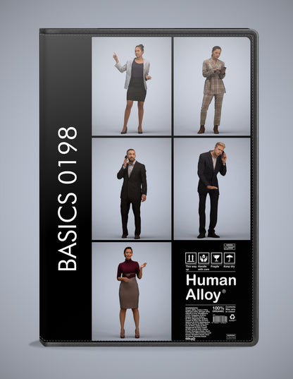 3D human models business bundle, 5 photogrammetry scanned people for archviz