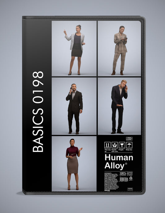 3D human models business bundle, 5 photogrammetry scanned people for archviz