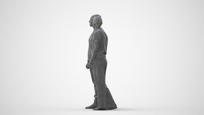 3D people model woman casual couple, scanned human for 3ds Max rendering, square thumbnail